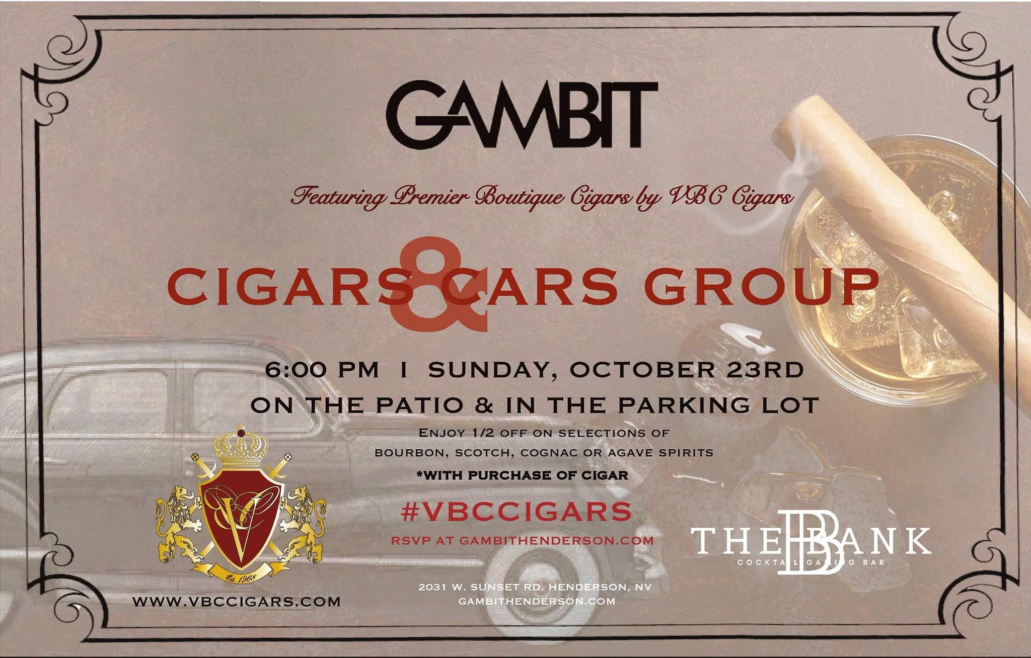 Cigars and Cars Group Event